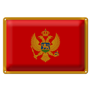 Blechschild Flagge Montenegro 30x20cm Flag of Montenegro