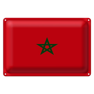 Blechschild Flagge Marokko 30x20cm Flag of Morocco