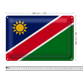 Blechschild Flagge Namibia 30x20cm Flag of Namibia
