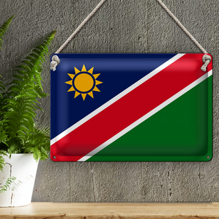 Blechschild Flagge Namibia 30x20cm Flag of Namibia