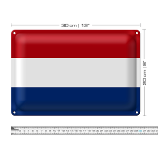 Blechschild Flagge Niederlande 30x20cm Flag of Netherlands