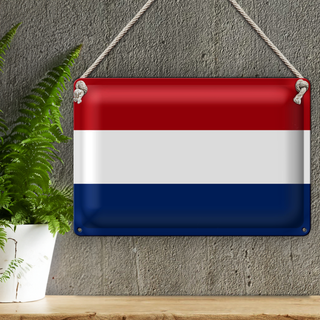 Blechschild Flagge Niederlande 30x20cm Flag of Netherlands