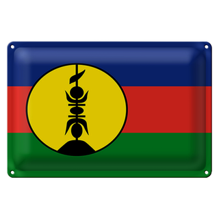 Blechschild Flagge Neukaledonien 30x20cm Flag New Caledonia