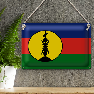 Blechschild Flagge Neukaledonien 30x20cm Flag New Caledonia