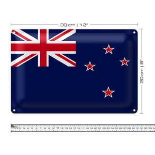 Blechschild Flagge Neuseeland 30x20cm Flag of New Zealand