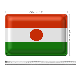 Blechschild Flagge Niger 30x20cm Flag of Niger