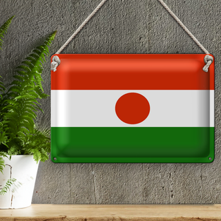 Blechschild Flagge Niger 30x20cm Flag of Niger