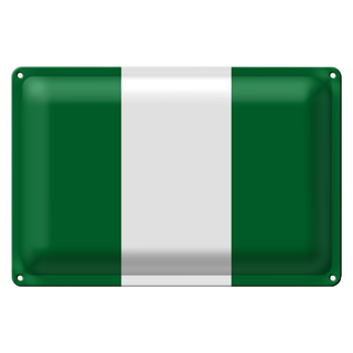 Blechschild Flagge Nigeria 30x20cm Flag of Nigeria