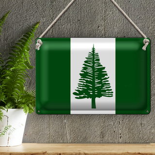 Blechschild Flagge Norfolkinsel 30x20cm Flag Norfolk Island