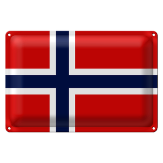 Blechschild Flagge Norwegen 30x20cm Flag of Norway