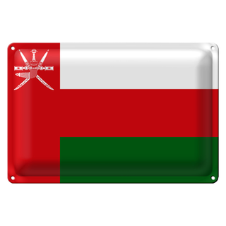 Blechschild Flagge Oman 30x20cm Flag of Oman