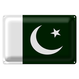 Blechschild Flagge Pakistan 30x20cm Flag of Pakistan