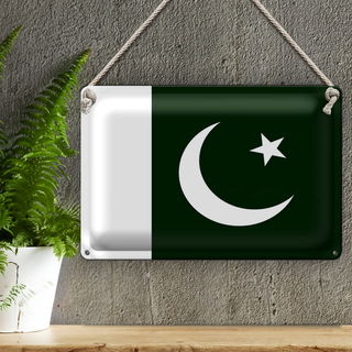 Blechschild Flagge Pakistan 30x20cm Flag of Pakistan