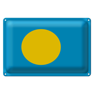 Blechschild Flagge Palau 30x20cm Flag of Palau