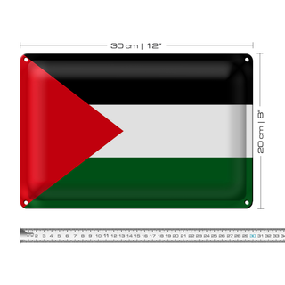 Blechschild Flagge Palästina 30x20cm Flag of Palestine
