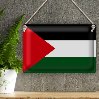 Blechschild Flagge Palästina 30x20cm Flag of Palestine