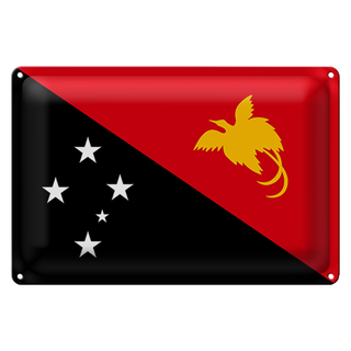 Blechschild Flagge Papua-Neuguinea 30x20cm Papua New Guinea