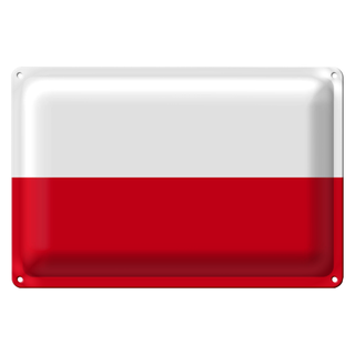 Blechschild Flagge Polen 30x20cm Flag of Poland