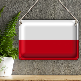 Blechschild Flagge Polen 30x20cm Flag of Poland