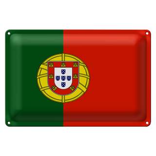 Blechschild Flagge Portugal 30x20cm Flag of Portugal