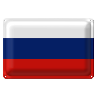Blechschild Flagge Russland 30x20cm Flag of Russia