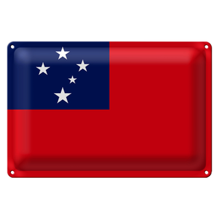 Blechschild Flagge Samoa 30x20cm Flag of Samoa