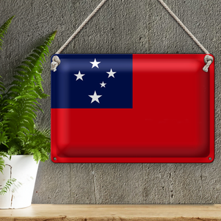 Blechschild Flagge Samoa 30x20cm Flag of Samoa