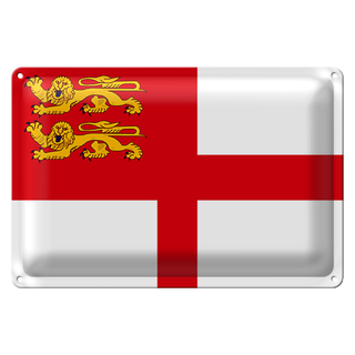 Blechschild Flagge Sark 30x20cm Flag of Sark