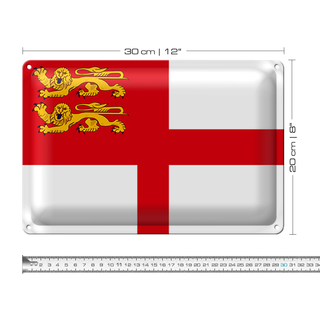 Blechschild Flagge Sark 30x20cm Flag of Sark