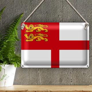 Blechschild Flagge Sark 30x20cm Flag of Sark