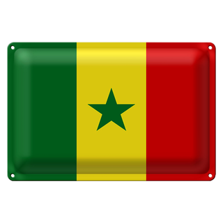 Blechschild Flagge Senegal 30x20cm Flag of Senegal