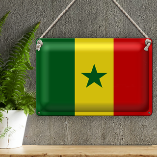 Blechschild Flagge Senegal 30x20cm Flag of Senegal