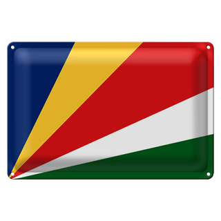 Blechschild Flagge Seychellen 30x20cm Flag of Seychelles