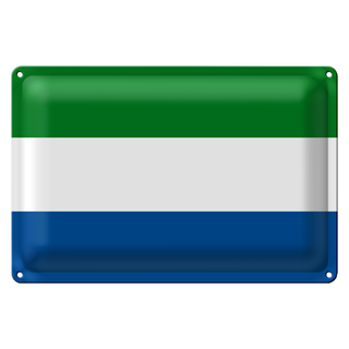 Blechschild Flagge Sierra Leones 30x20cm Flag Sierra Leone