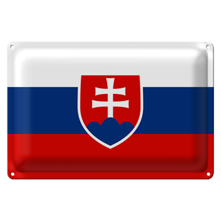Blechschild Flagge Slowakei 30x20cm Flag of Slovakia