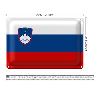 Blechschild Flagge Slowenien 30x20cm Flag of Slovenia