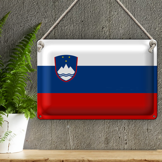 Blechschild Flagge Slowenien 30x20cm Flag of Slovenia