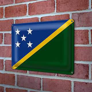 Blechschild Flagge Salomonen 30x20cm Flag Solomon Islands