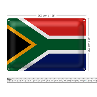 Blechschild Flagge Südafrika 30x20cm Flag of South Africa