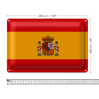 Blechschild Flagge Spanien 30x20cm Flag of Spain