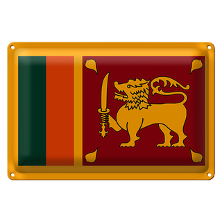 Blechschild Flagge Sri Lankas 30x20cm Flag of Sri Lanka