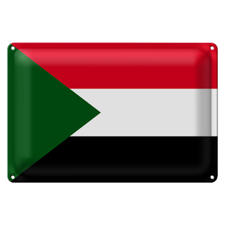 Blechschild Flagge Sudan 30x20cm Flag of Sudan