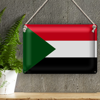 Blechschild Flagge Sudan 30x20cm Flag of Sudan
