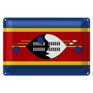 Blechschild Flagge Swasiland 30x20cm Flag of Eswatini