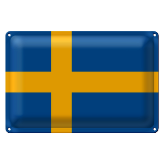 Blechschild Flagge Schweden 30x20cm Flag of Sweden