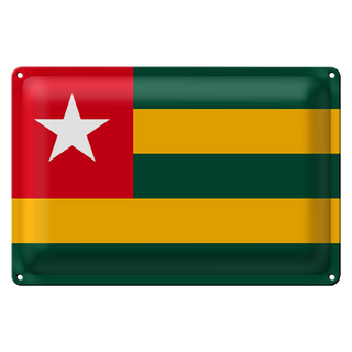 Blechschild Flagge Togo 30x20cm Flag of Togo