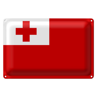 Blechschild Flagge Tonga 30x20cm Flag of Tonga