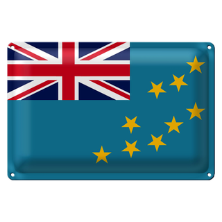 Blechschild Flagge Tuvalu 30x20cm Flag of Tuvalu