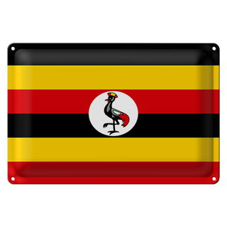 Blechschild Flagge Uganda 30x20cm Flag of Uganda