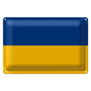 Blechschild Flagge Ukraine 30x20cm Flag of Ukraine